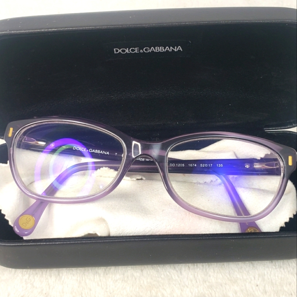 Authentic Pre-owned Dolce & Gabbana D&G purple blue eyeglasses